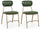 Set 2 Sedie 44x55x80h cm Addy Verde Scuro