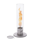 Lampada a Bioetanolo da Tavolo Ø12x54 cm in Acciaio Inossidabile Grigio
