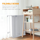 Cancelletto di Sicurezza per Animali Domestici 123x102x90 cm in Metallo e Plastica Bianco