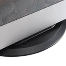 Camino Elettrico da Parete o Terra Effetto Fiamma 1000W/2000W Inox e Nero 