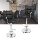 Sgabello con Braccioli Alzata a Gas e Seduta Girevole in Similpelle Vandi Bianco