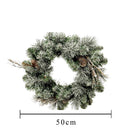 Corona con Neve 88 Tips Ø50 cm Verde