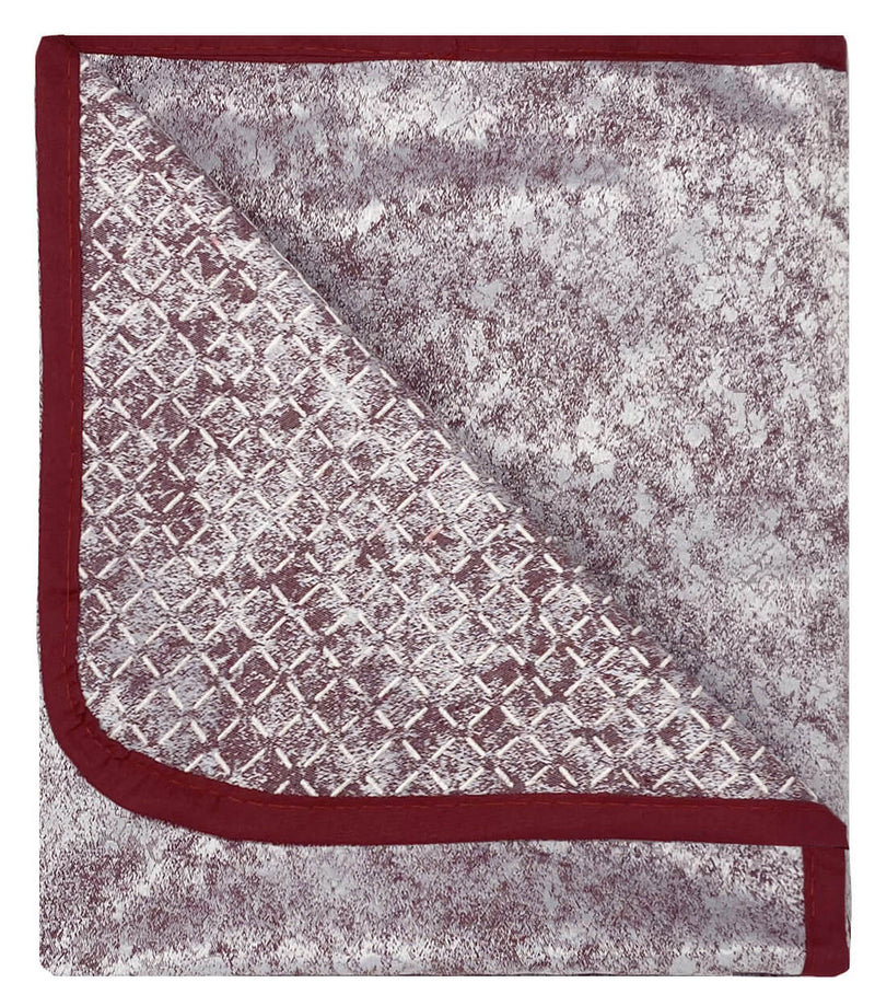 Copridivano con Penisola Destra in Poliestere e Cotone Bordeaux Varie Misure