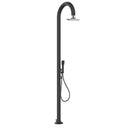 Doccia da Giardino in Alluminio Soffione I-switch Quadrato con Termometro LCD Sined Luna Alu D Nero 