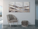 Dipinto su Tela Monty Set 3 Pz 45x2,7x80-60x2,7x80 cm in Legno di Pino e Canvas Multicolor