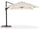 Dezentraler Gartenschirm 3x3m aus Aluminium und sensobeigem Polyester