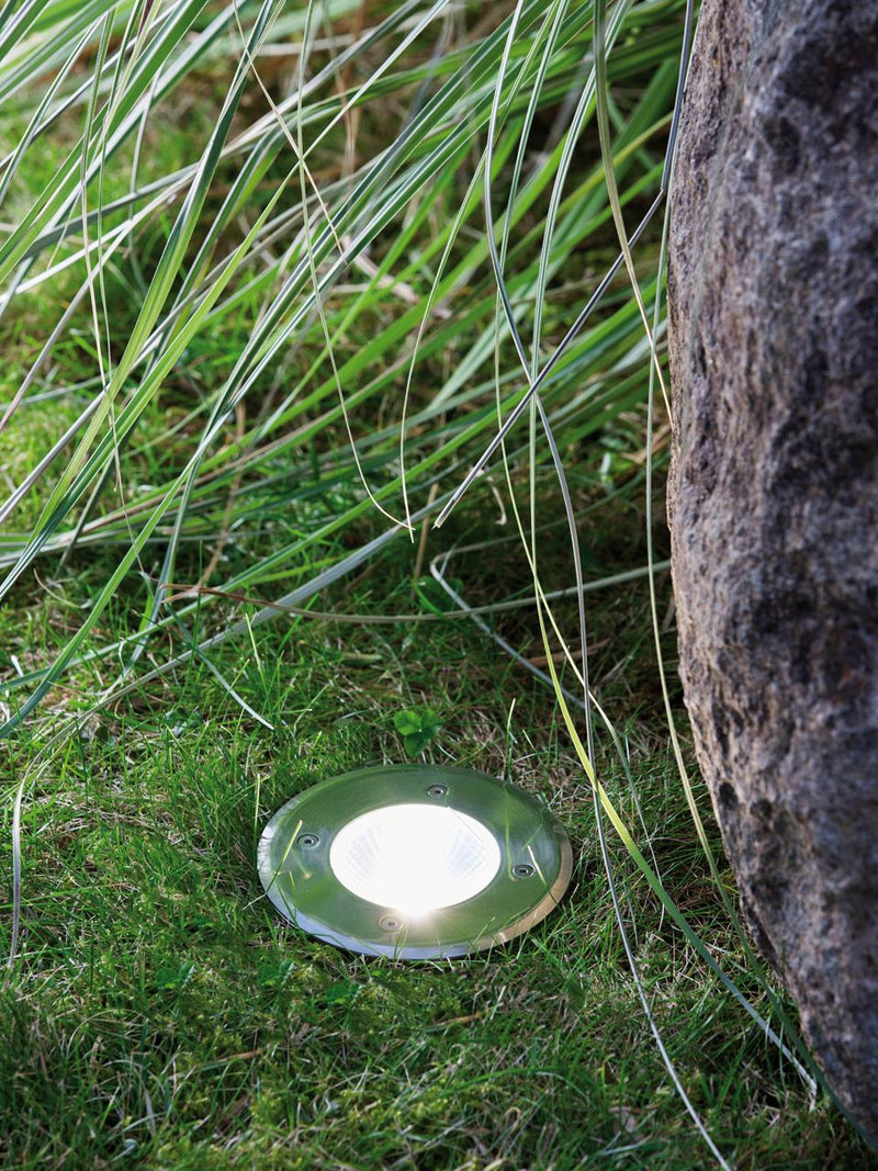 Faretto Segnapassi Calpestabile da Esterno a LED 5W Ø12 Sovil Texas Acciaio