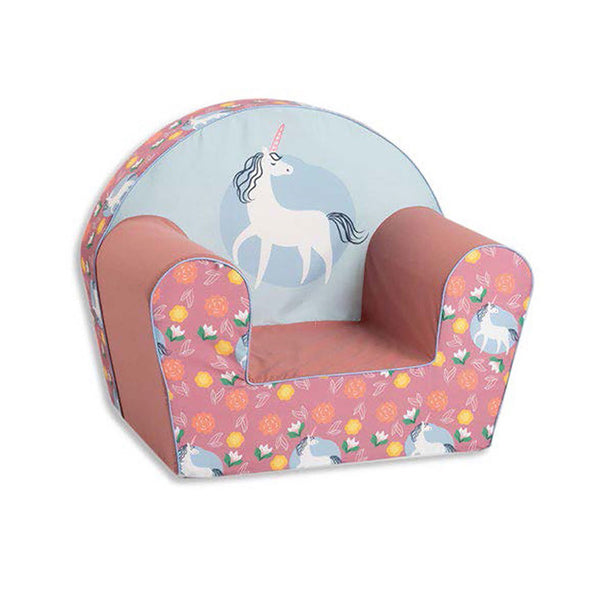 online Poltroncina per Bambini 42x31x50 cm in Cotone Unicorno Rosa