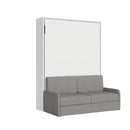 Letto Matrimoniale A Scomparsa 160 Versia Con Divano Bianco      