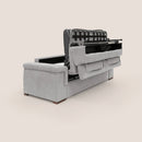 Divano Letto 3 Posti 200x100x95 cm in Tessuto Grigio Chiaro