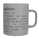 Tazza Zodiaco "ariete" Ø8x10 cm in Bone China VdE Tivoli 1996 Grigio