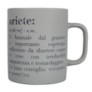 Tazza Zodiaco "ariete" Ø8x10 cm in Bone China VdE Tivoli 1996 Grigio