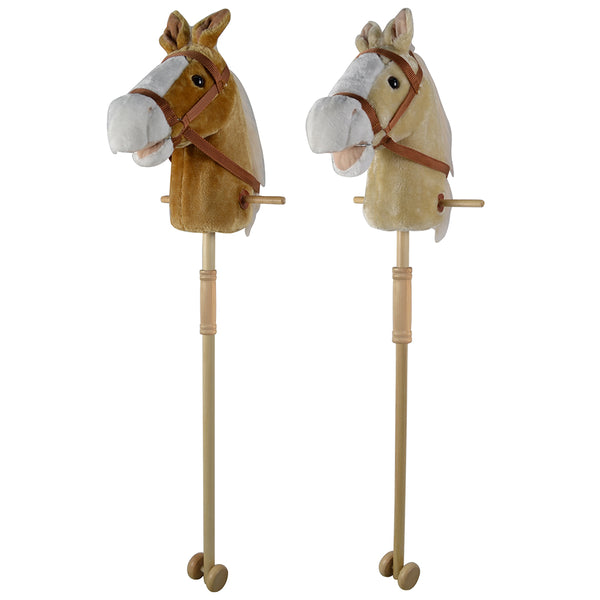 Cavallo Con Bastone per Bambini con Ruote e Suoni Marrone acquista