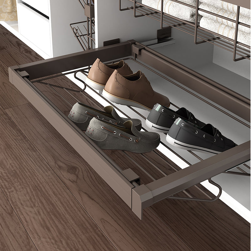 Cassetto Porta Scarpe Scarpiera per Armadio 60 cm Emuca Moka