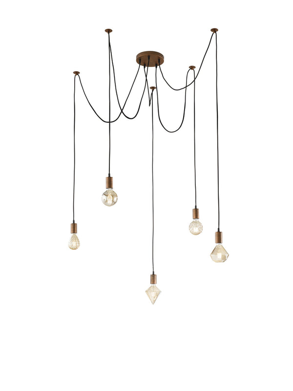 prezzo Innen-Pendelleuchte E27 aus antikem kupferfarbenem Metall