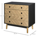 Cassettiera 5 Cassetti 80x40x80 cm  in Legno 