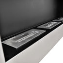 Camino a Bioetanolo da Parete 150x70x22 cm Keira Nero e Acciaio