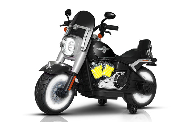 Moto Elettrica per Bambini Cruiser Acceleratore a Manubrio 12V 7Ah Nero sconto