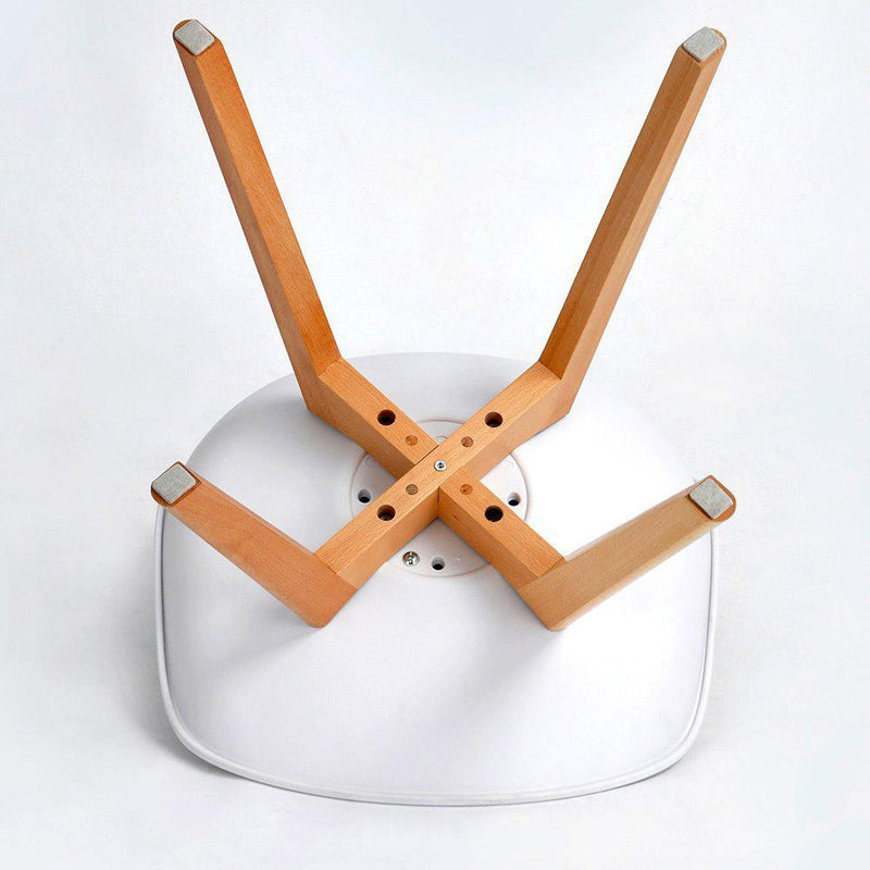 Set 4 Sedie 52x48,5x82 cm in Similpelle e Legno di Faggio Tommy Blu