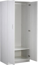 Armadio 2 Ante 77x182x52 cm Eucalipto