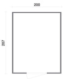 Casette Box da Giardino in Legno Porta Utensili 200x207x214 cm con Porta e Finestra Ecla Grigia