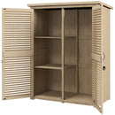Armadio da Esterno a 2 Ripiani 127x65x159.5/168 cm in Legno di Abete 