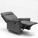 Poltrona Relax Reclinabile Manuale 80x94x102 cm in Similpelle Grigio