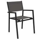 Poltrona Avana Impilabile 55x57x85 h cm in Textilene Antracite