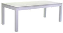 Tavolo da Giardino Rettangolare Allungabile in Alluminio Charlotte Bianco
