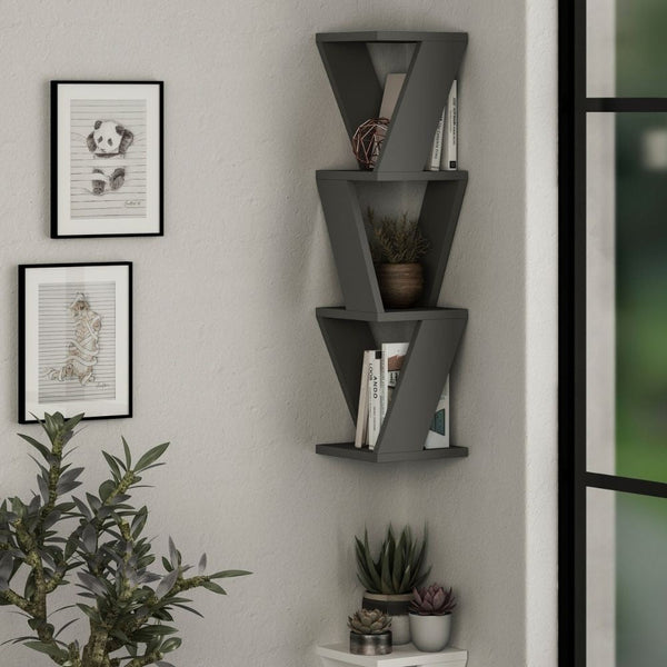 prezzo Libreria angolare 22x22x85 cm pensile Zena antracite