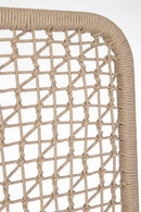 Paravento da Esterno 120x50x180h cm in Alluminio e PP Babilo Pelican e Beige 