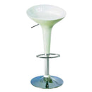 Sgabello da Bar Bianco con Alzata a Gas Seduta in Resina