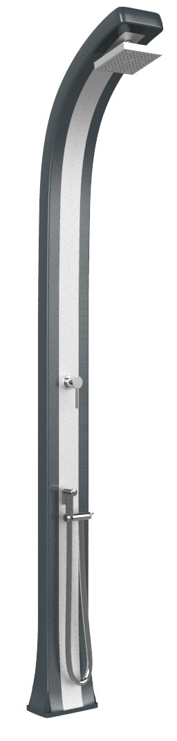 Doccia da Giardino Miscelatore e Doccetta Arkema Spring Plus Fascia Inox Antracite