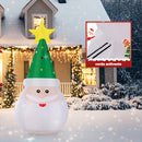 Gonfiabile Babbo Natale XXL 100x130x250 cm con 4 LED da Esterno in Poliestere 190T      