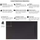 Piatto Doccia in Pietra Bonussi Ardesia Calcutta Nero Varie Misure