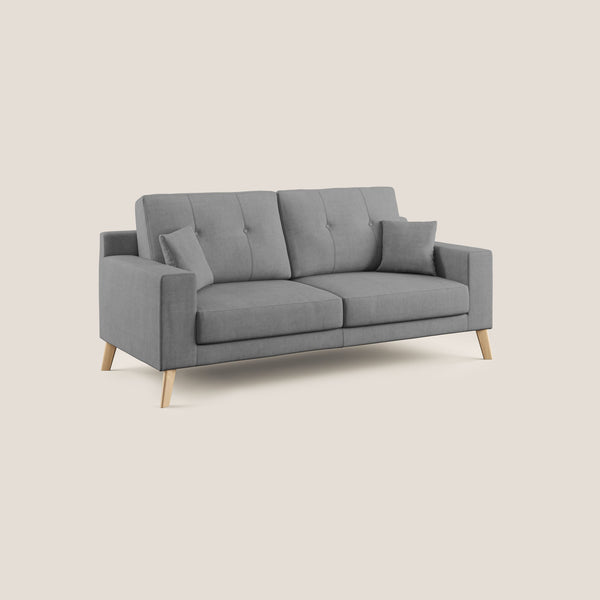 sconto Divano 3 Posti 186x95x91 cm in Tessuto Grigio