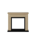 Camino Elettrico da Pavimento 99x88,3x25 cm Effetto Fiamma 1500W Sined Asciano Rovere