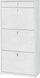 Schuhschrank 3 Türen 1 Schublade 63 x 127 x 29 cm Oxidweiß