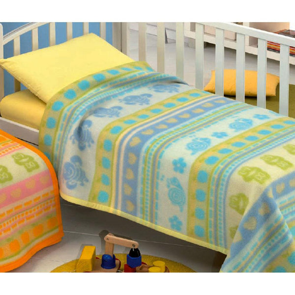 Decke aus Wollmischung 400gr Cober Snail Baby Blue 2 Größen acquista