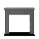 Camino Elettrico da Pavimento 99x88,3x25 cm Effetto Fiamma 1500W Sined Asciano Grigio Scuro