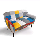 Divano 2 Posti 130x80x68 cm in Tessuto Patchwork