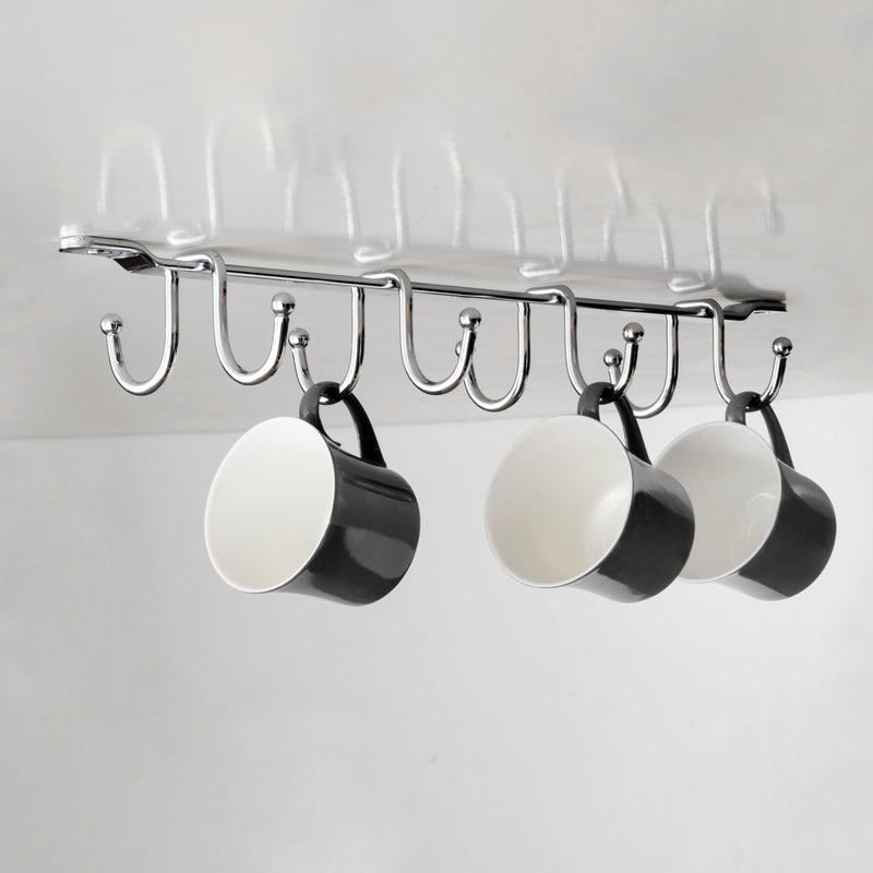 Appendino per Bicchieri per Mobile Supra Imballo 1 Pezzo Cromato Brillo Acciaio Emuca