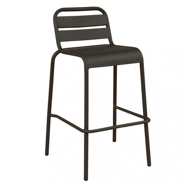 sconto Vega Hoher Hocker 50x51x95 h cm aus taubengrauem Stahl