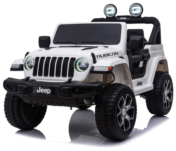 Elektroauto für Kinder 12V 2 Sitze Jeep Wrangler Rubicon Weiß acquista
