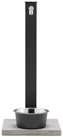 Fontana a Colonna Rubinetto Temporizzato con Base e Vaschetta Abbeveratoio Belfer 42/REX-P Antracite