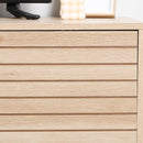 Mobile TV max 60" con 4 Ripiani e Armadietto a 2 Livelli 140x40x55,3 cm in MDF e  Acciaio