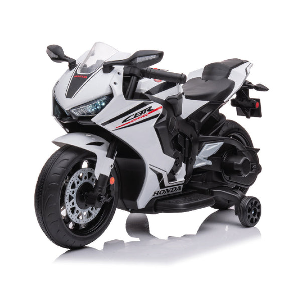 acquista Moto Elettrica per Bambini con Licenza Honda CBR 1000RR 12V Velocità 4km/h Bianco