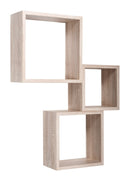 Set 3 Mensole da Parete Cubo in Fibra di Legno Incubo Rovere Sagerau