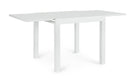 Tavolo Allungabile da Esterno 80-160x80x75h cm in Alluminio Cliv Bianco  