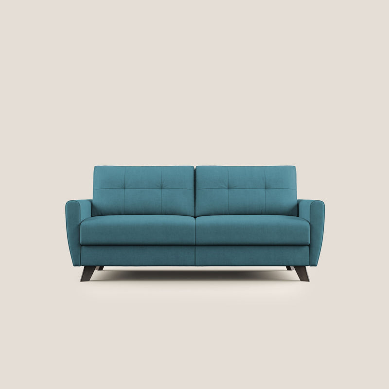 Divano Letto 2 Posti 168x97x96 cm in Tessuto Azzurro